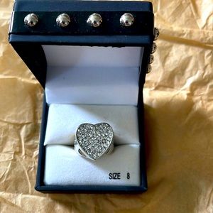 Guess ring silver plated